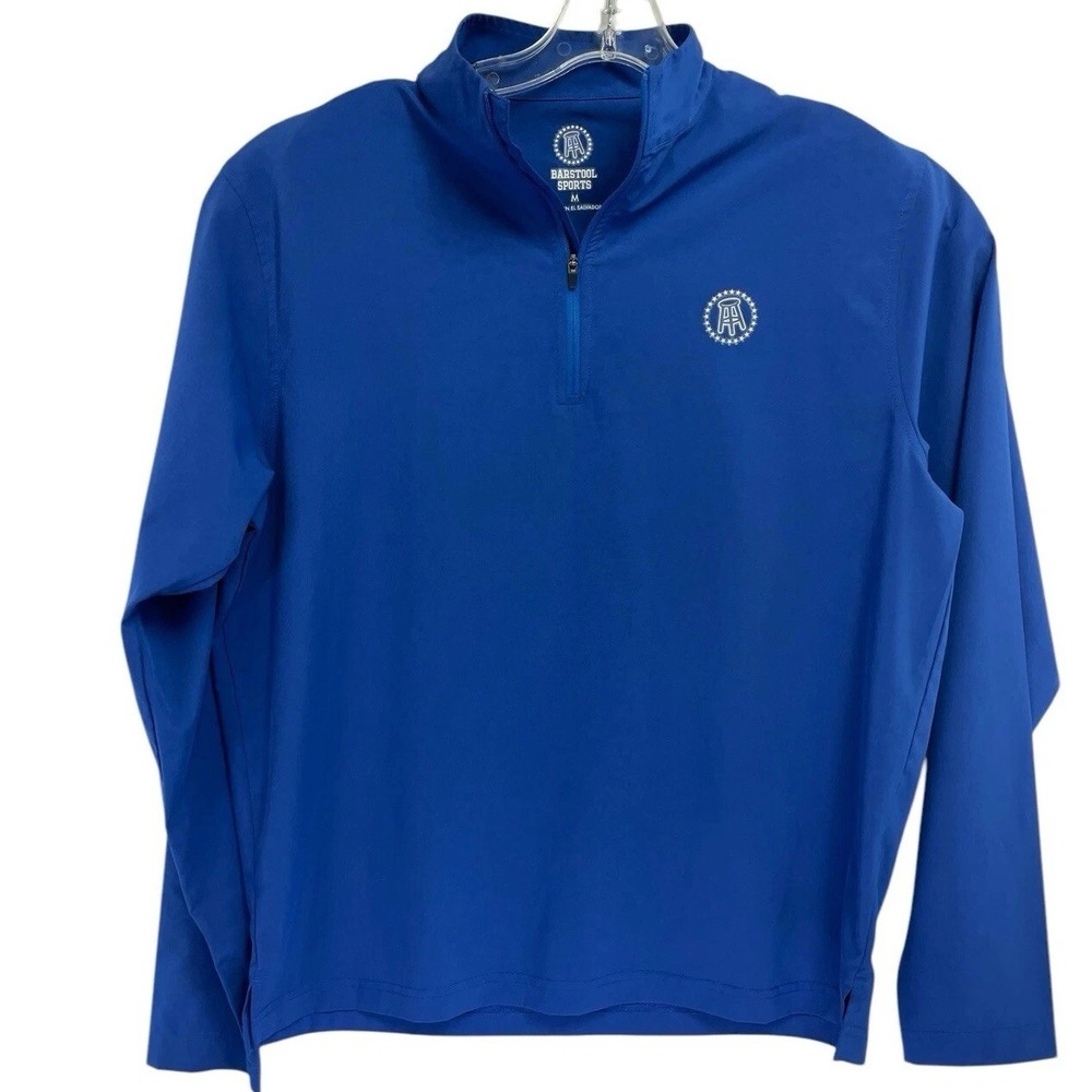 Barstool Sports Shirt Mens Sz Medium Blue Golf‎  1/4 Zip Shirt (G1) NW/OTs